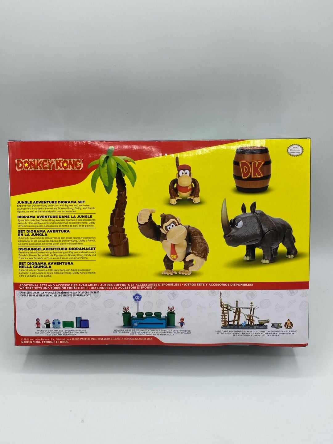 Jakks Donkey Kong Jungle Adventure Diorama Set DK Diddy Kong Rambi 2.5" NEW 2026 2