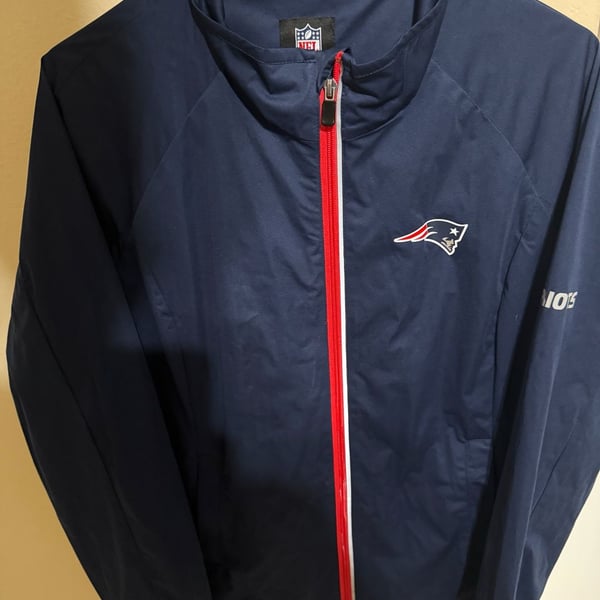 NFL Team Apparel New England Patriots Women Full Zip Jacket Navy Blue XL