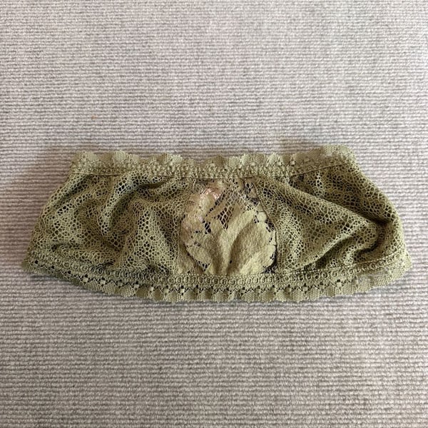 Victoria's Secret Wire Free Lace Bandeau Bra Olive Green Size S