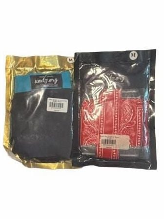 UNDZ Black and Turquoise Modal Boxer Briefs Medium New in Package 1