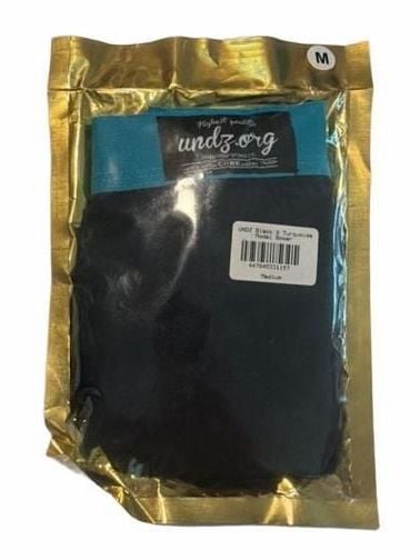 UNDZ Black and Turquoise Modal Boxer Briefs Medium New in Package 3