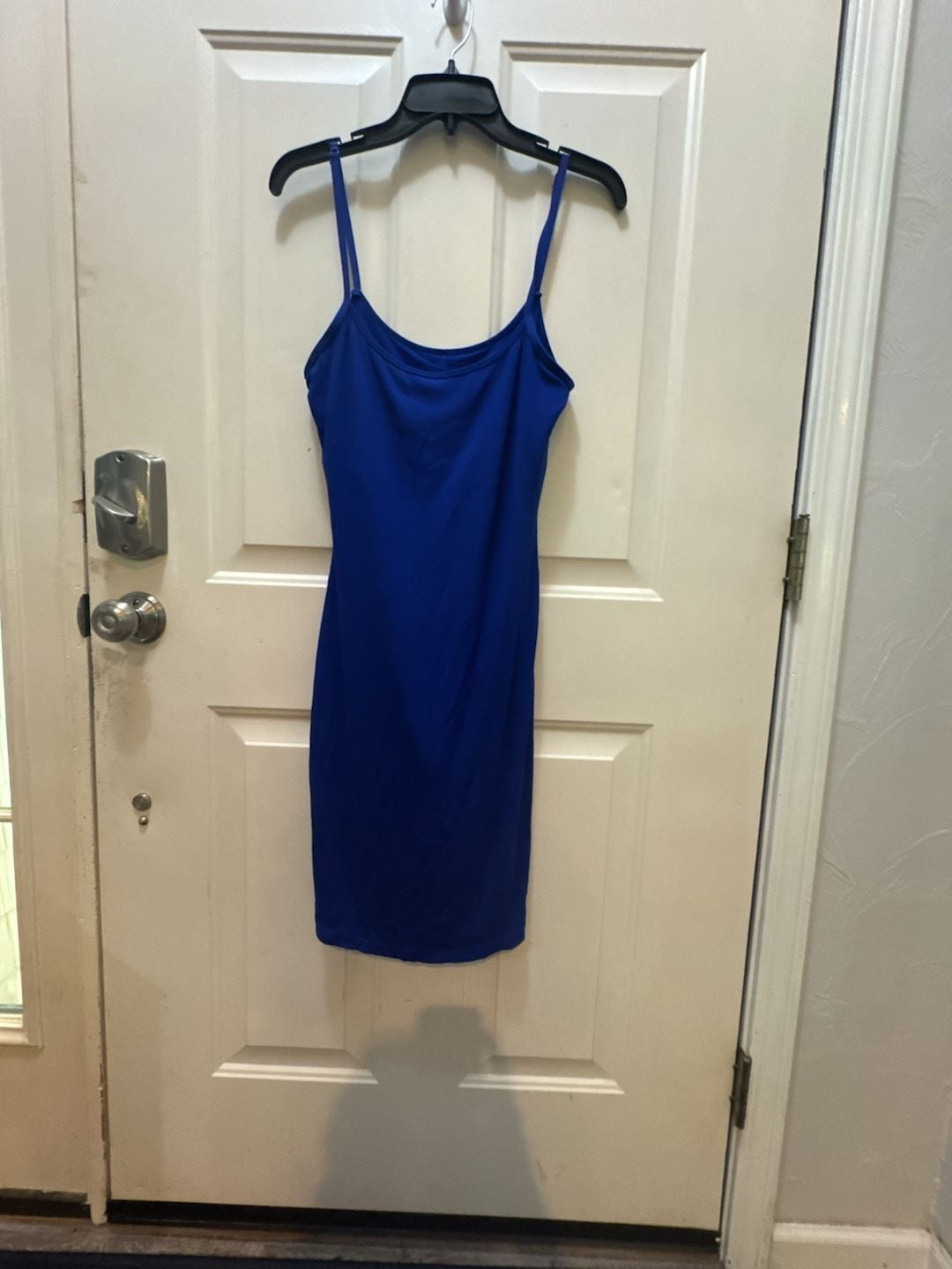 Popilush Built-In Shapewear Solid Modal Butt Lift Mini Slip Dress Royal Blue 2
