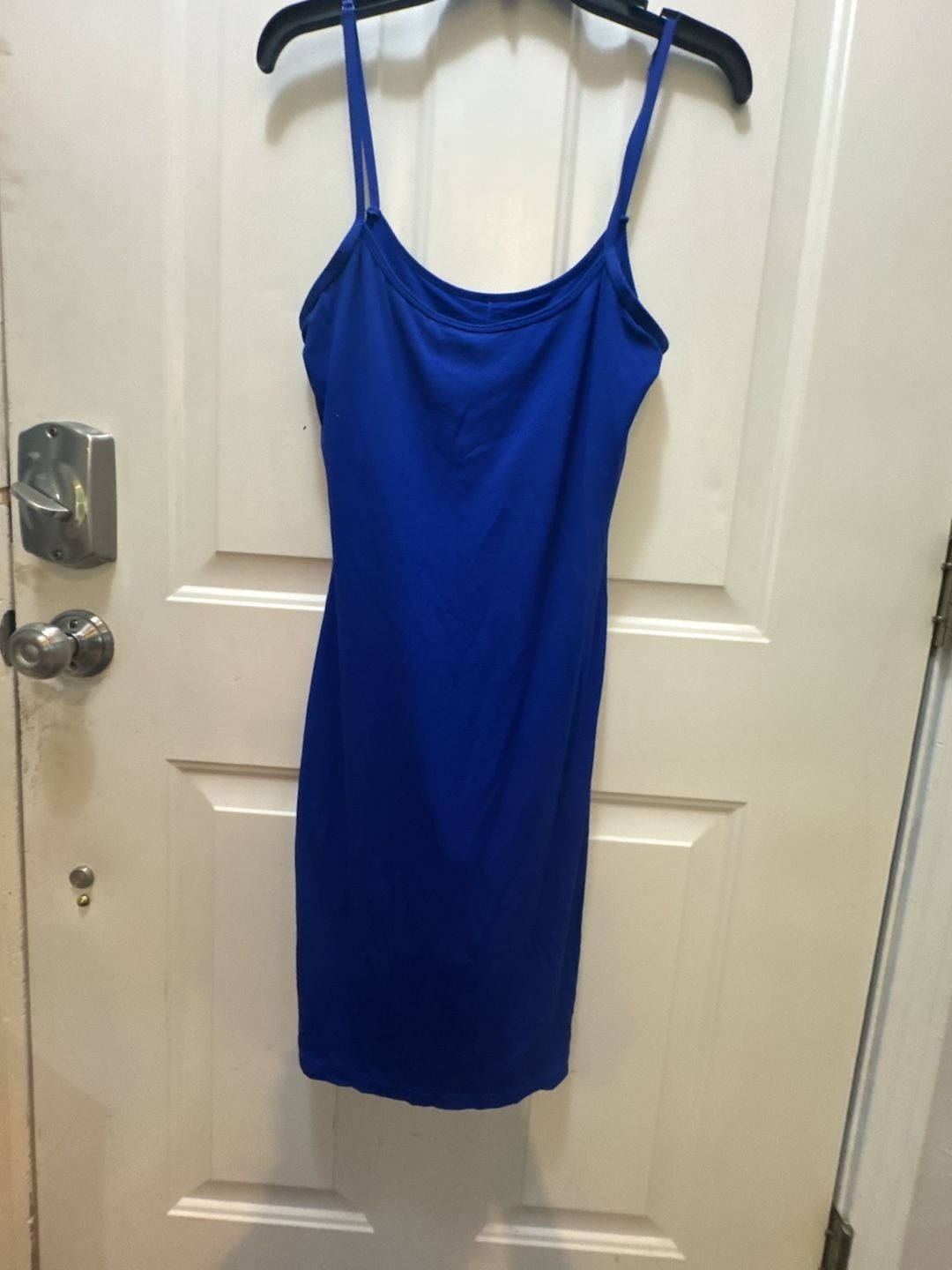 Popilush Built-In Shapewear Solid Modal Butt Lift Mini Slip Dress Royal Blue 3