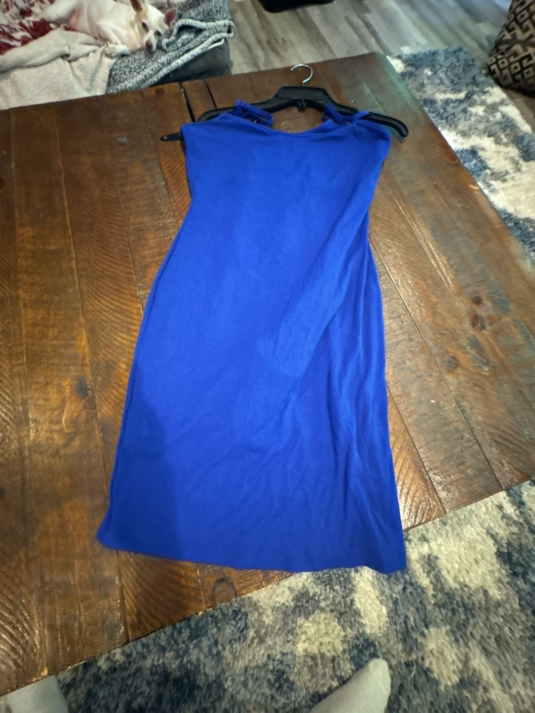 Popilush Built-In Shapewear Solid Modal Butt Lift Mini Slip Dress Royal Blue 5