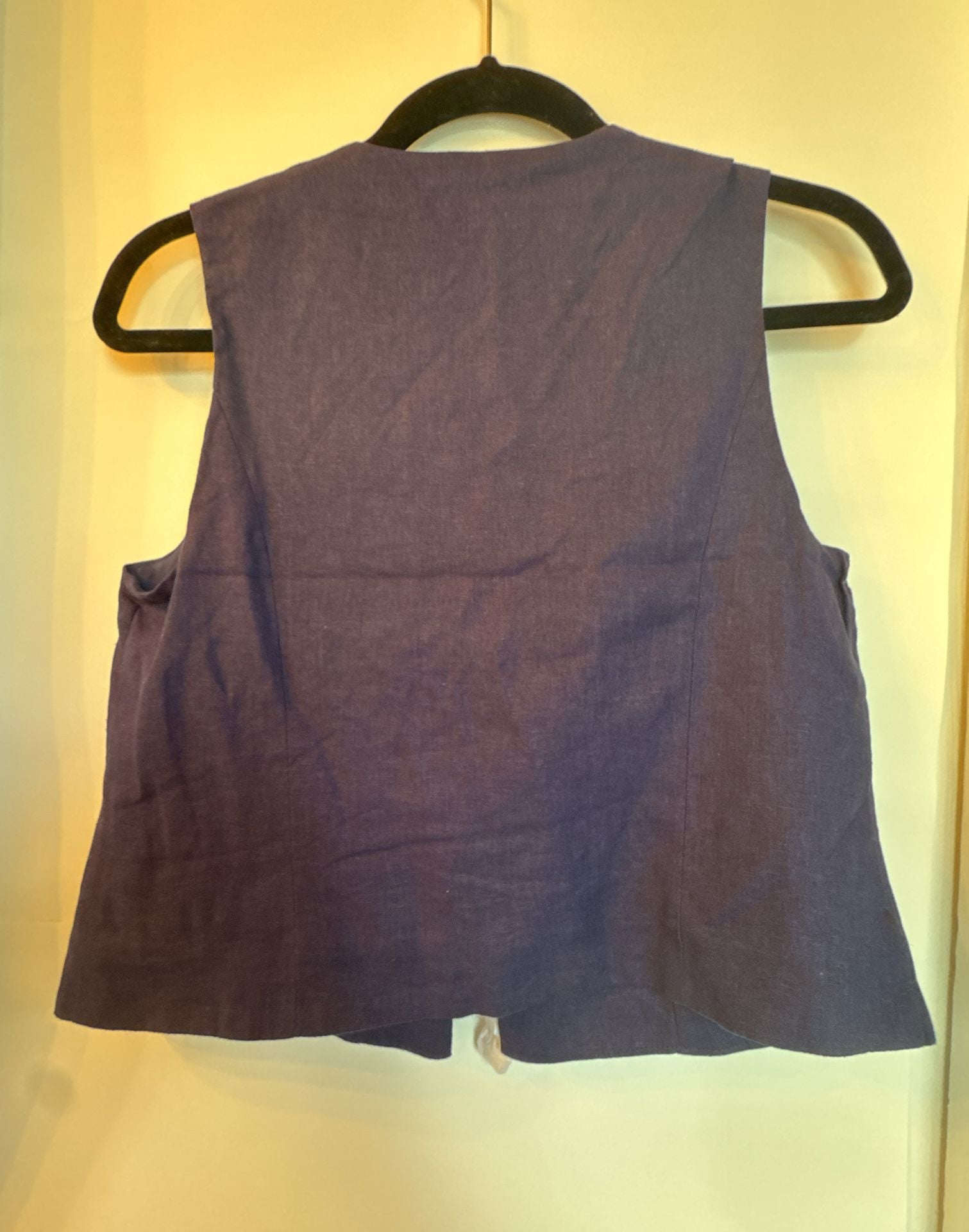 Rachel Zoe Navy Blue Tie Front Vest Top 5