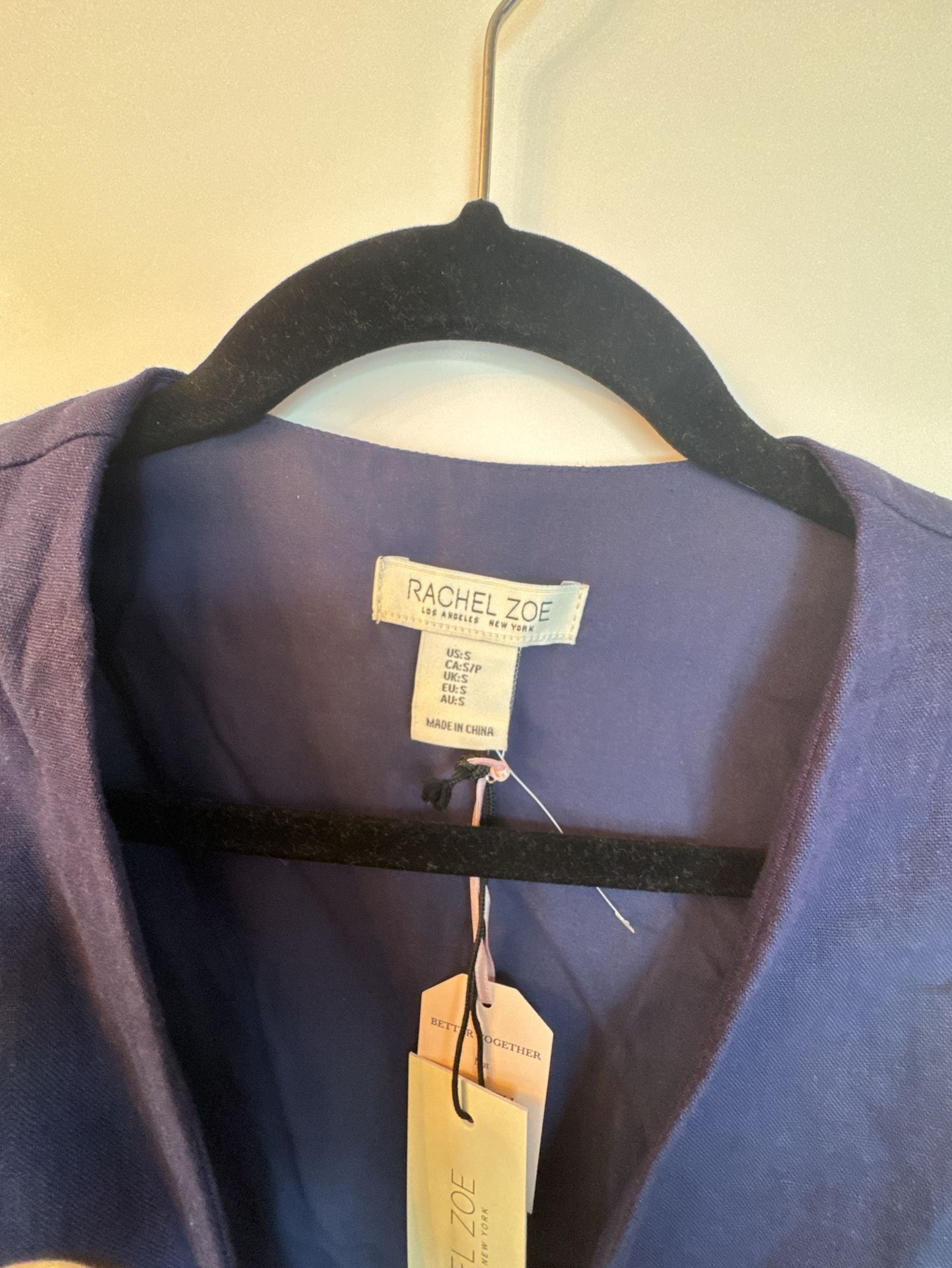 Rachel Zoe Navy Blue Tie Front Vest Top 3