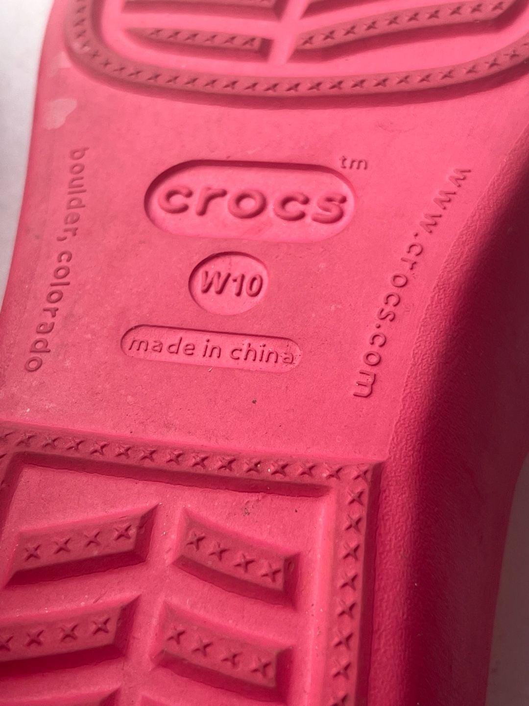 Crocs Patricia Wedge Sandals Pink and White Women's Size W10 6