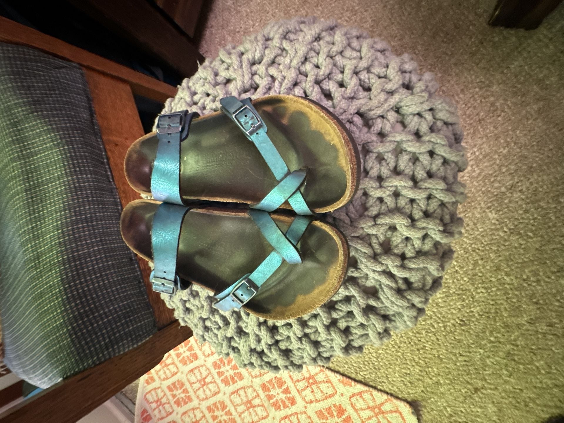 Birkenstock Mayari Graceful Gem Blue Birko-Flor Sandals 5