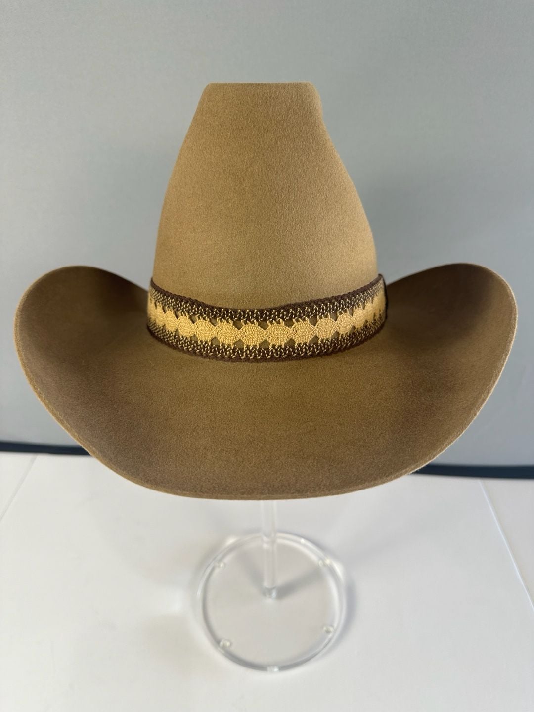 Vintage Stetson 5X Beaver Brown Felt Cowboy Hat Cattleman Western Size 7 USA 2