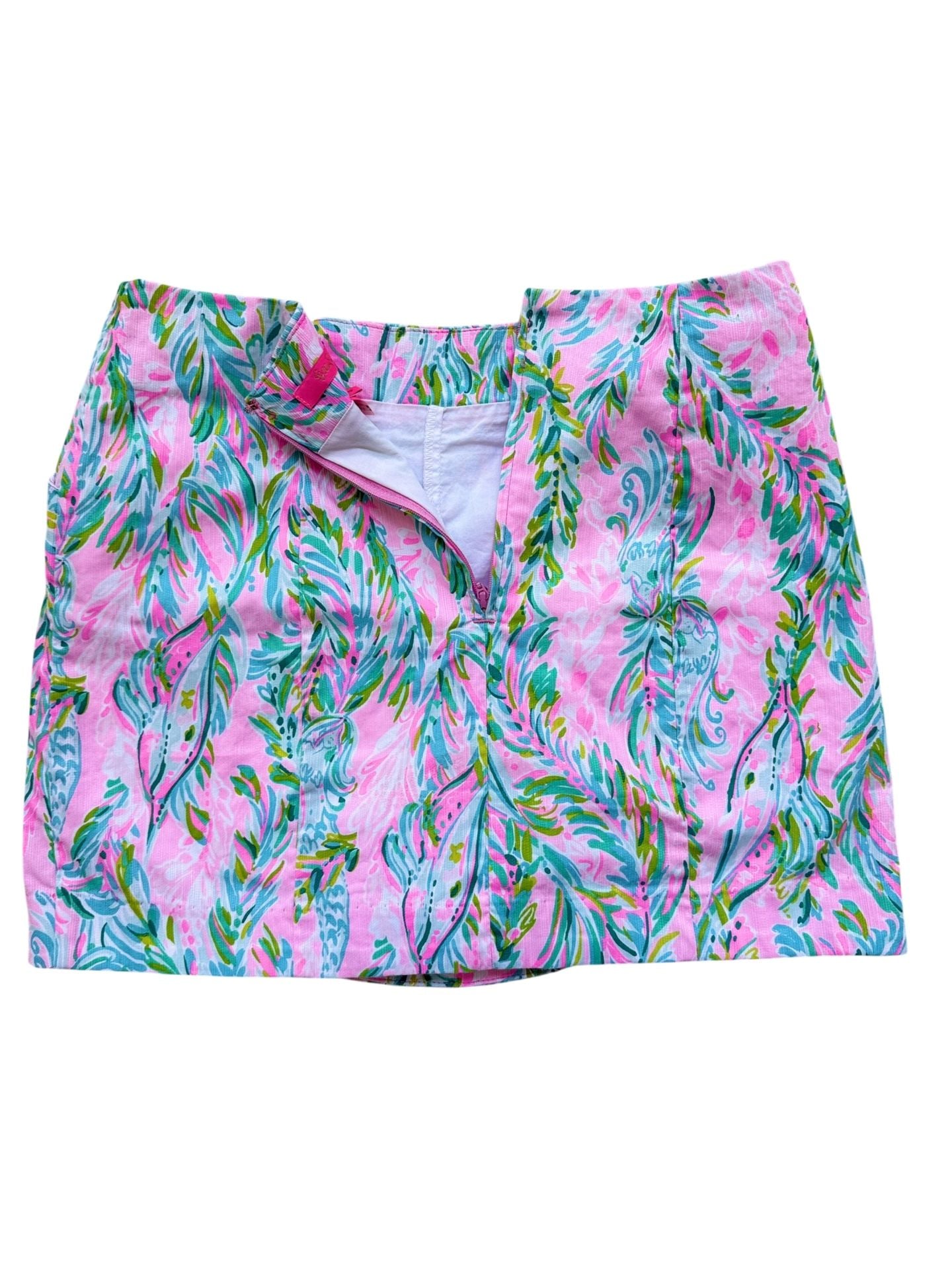 Lilly Pulitzer Women’s Pink Tropical Floral Skort Size 4 Cotton Stretch 4