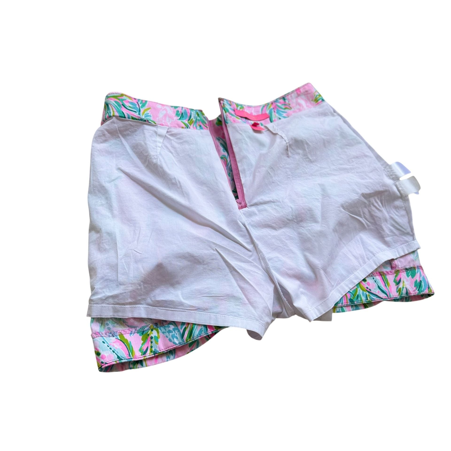 Lilly Pulitzer Women’s Pink Tropical Floral Skort Size 4 Cotton Stretch 5