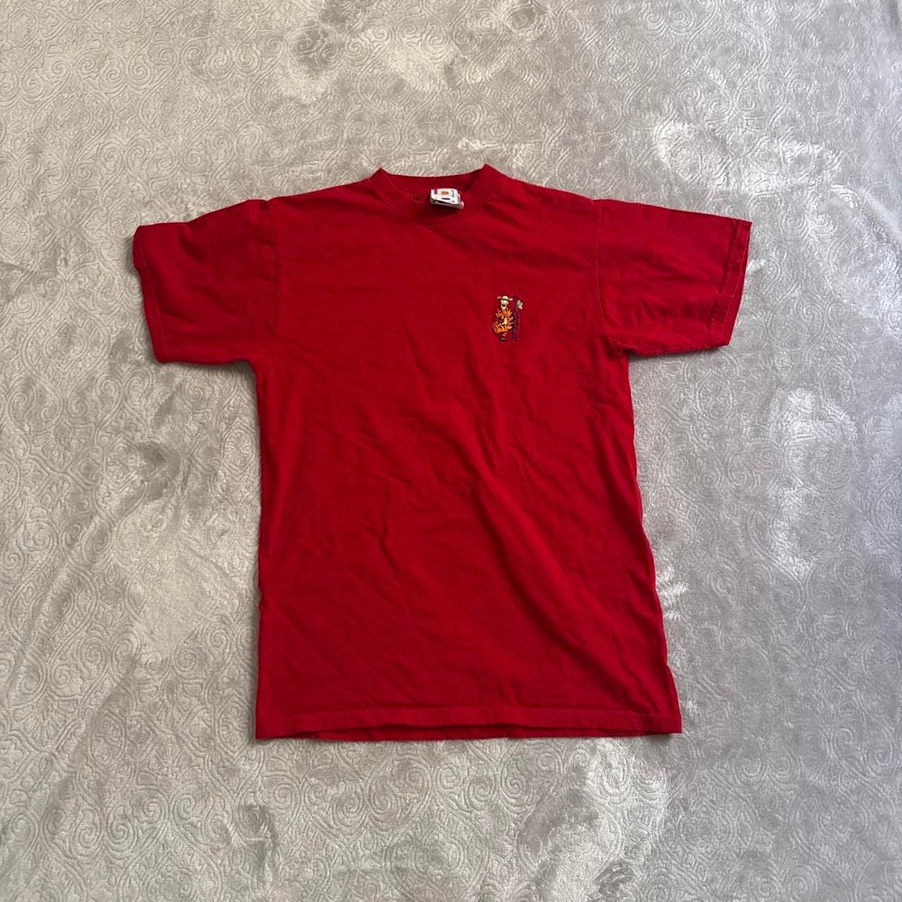Vintage Blitzz International Disney Tigger Embroidered Red T-Shirt Size Medium 2