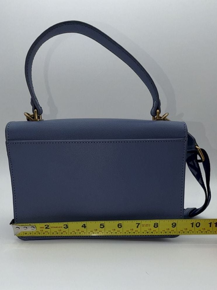 Karl Lagerfeld Paris Simone Dots Crossbody Blue Fog Structured Handbag 7