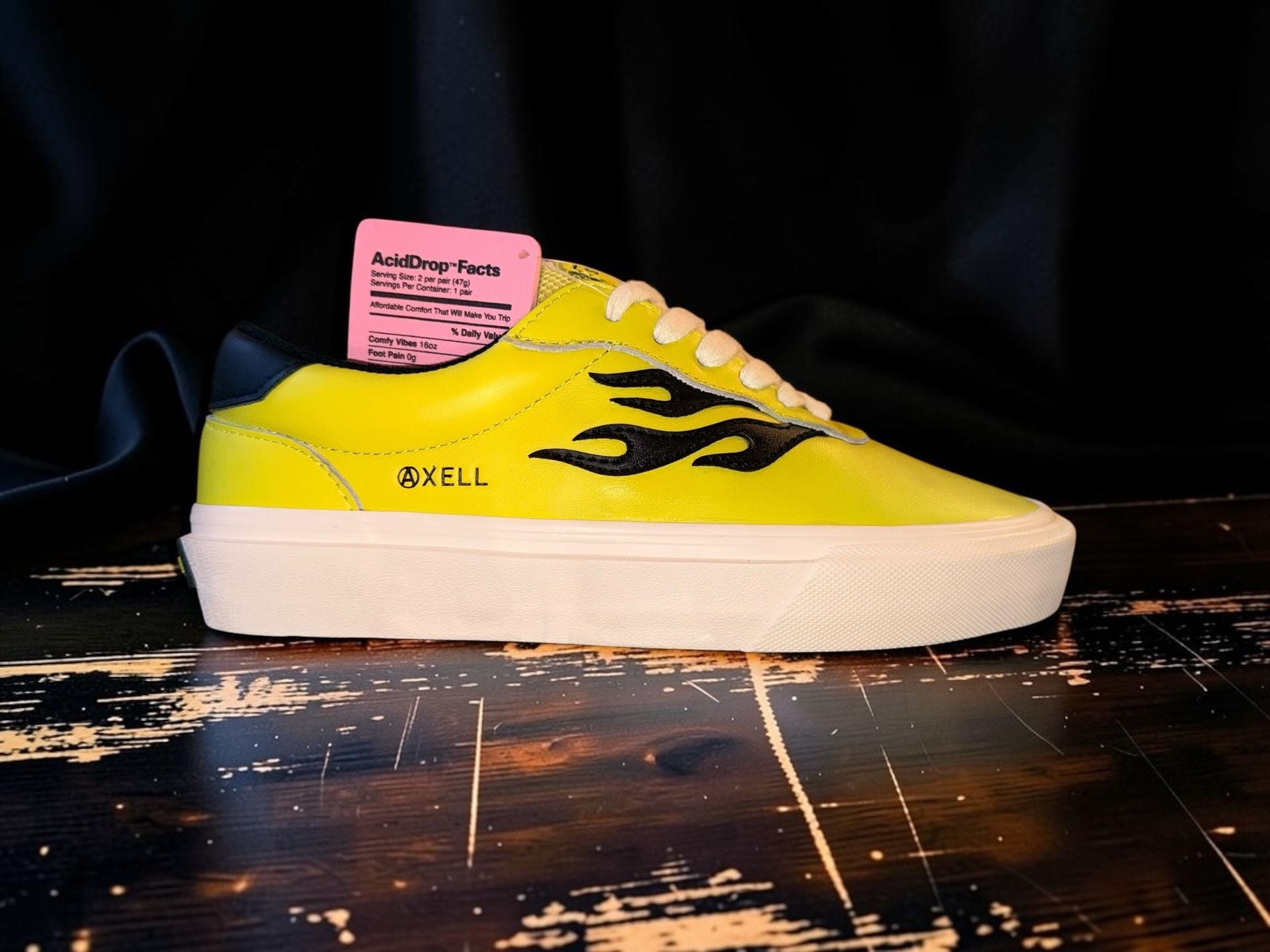 STRAYE Logan Puff Low-Top Skate Shoes Yellow Men's US 7 / Women's US 8.5 2
