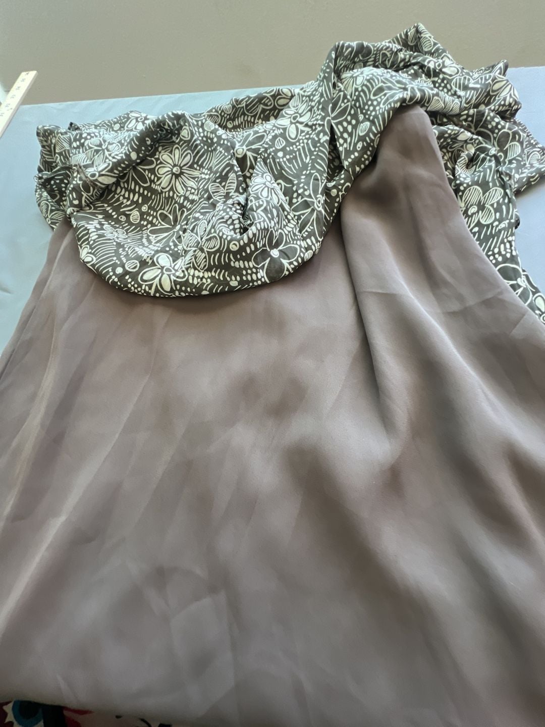 Vintage Lee Miwon Creator Boho Brown Floral Print Midi Skirt with Side Splits  9