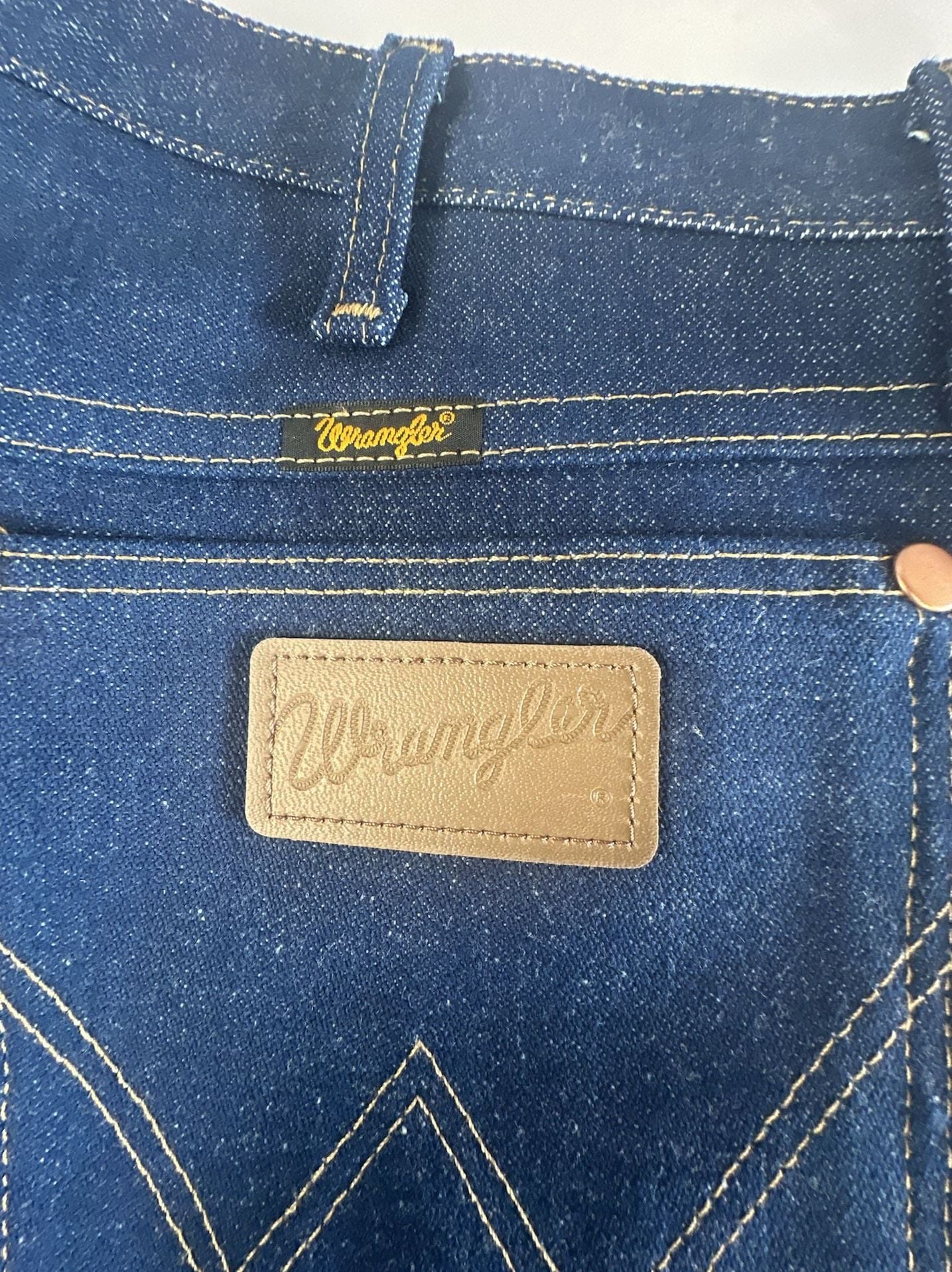 Wrangler Cowboy Cut 13MWZ Rigid Indigo Raw Denim Jeans 33x34 5