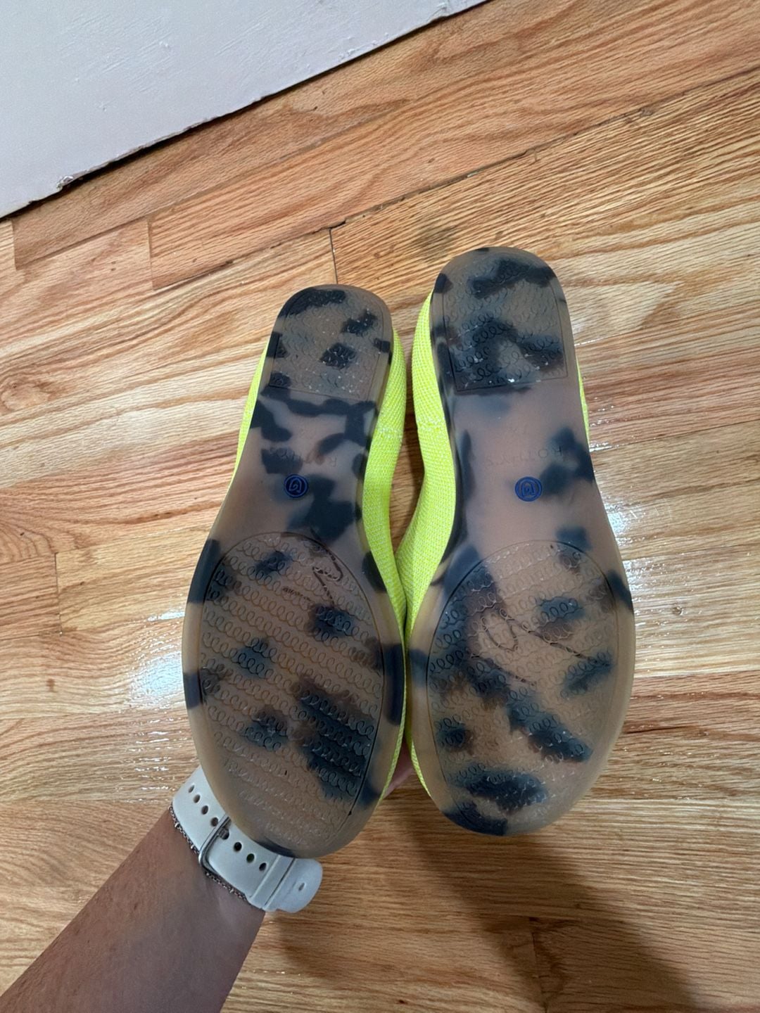Rothy's The Point II Yellow Knit Ballet Flats Size 7.5 3
