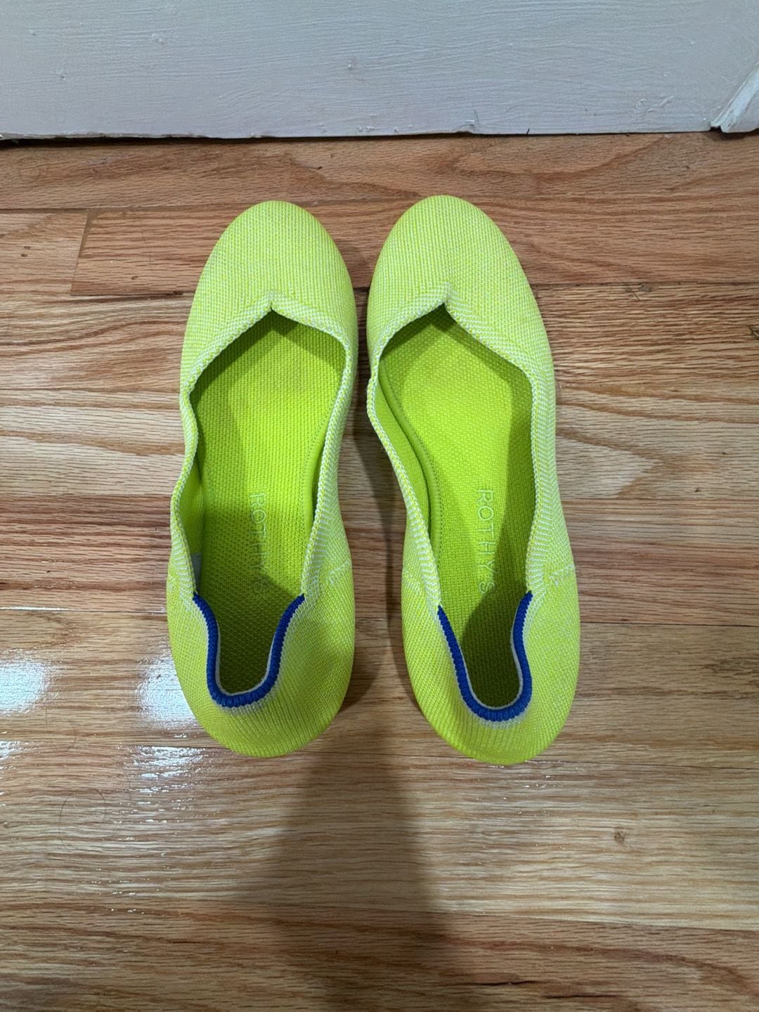 Rothy's The Point II Yellow Knit Ballet Flats Size 7.5 4
