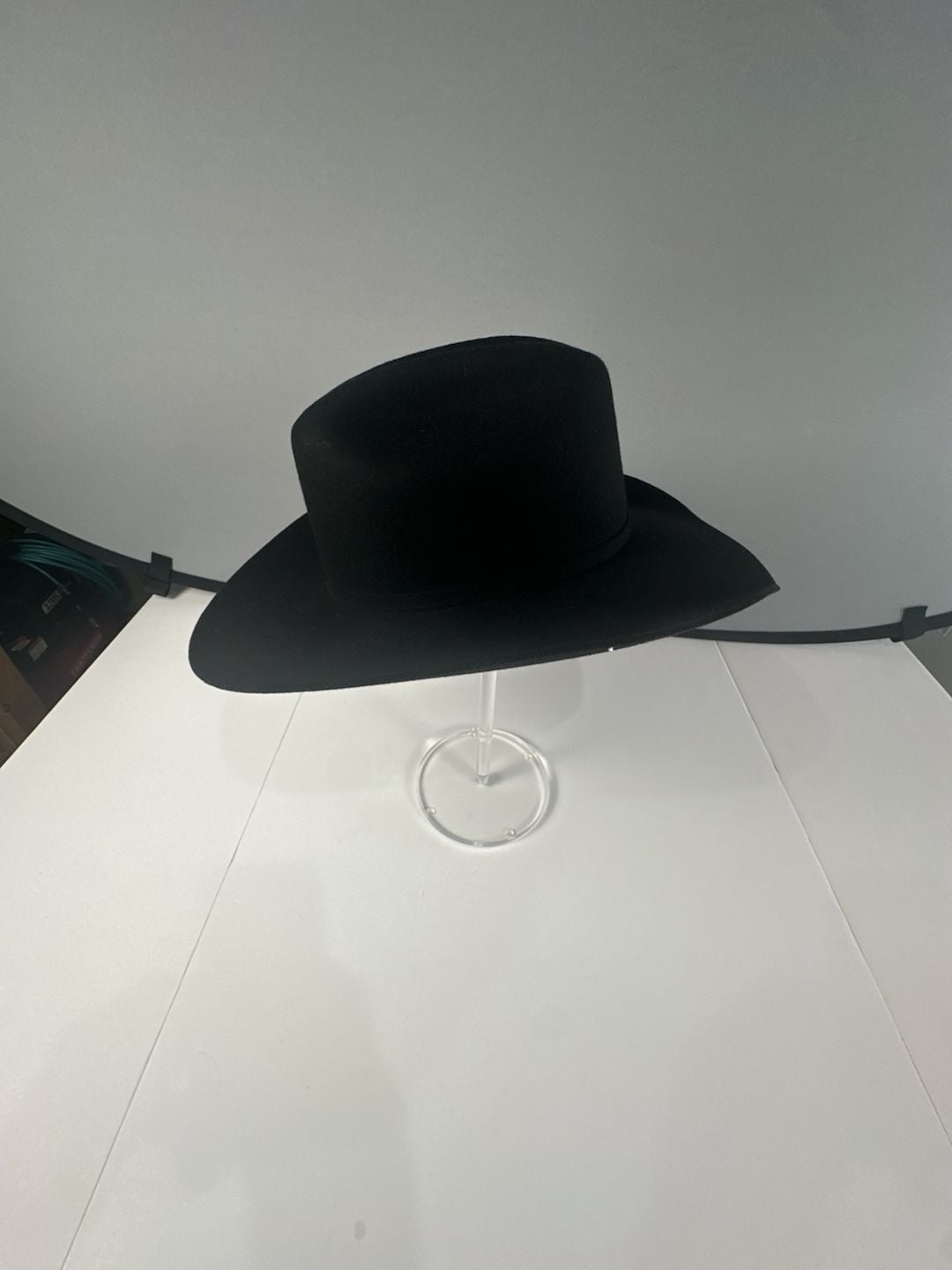 JUSTIN Cody 4X Felt Cowboy Hat Black Size 7 1/2 Milano Hat Co USA 8
