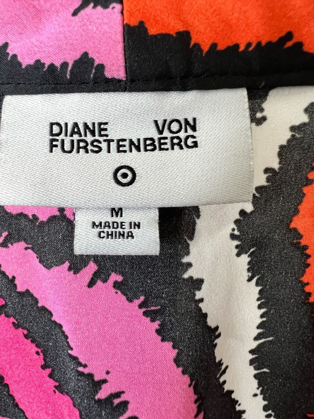 Diane von Furstenberg x Target Disco Zebra Print Satin Kimono Robe Medium 4