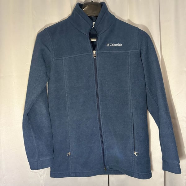 Columbia Youth Fleece Full Zip Jacket Blue Size L 14/16