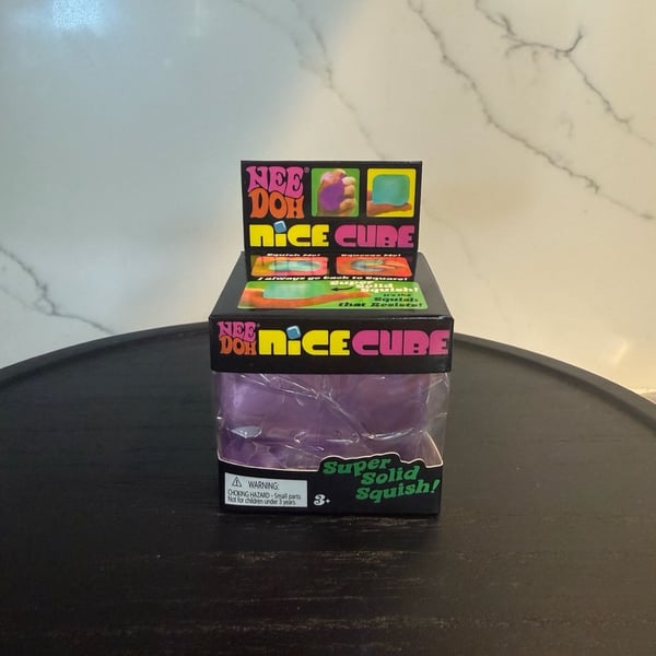 Schylling NeeDoh Nice Cube Super Solid Squish Sensory Toy Purple