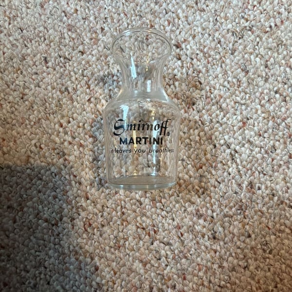 Smirnoff Martini Promotional Glass Mini Carafe Pitcher Leaves You Breathless