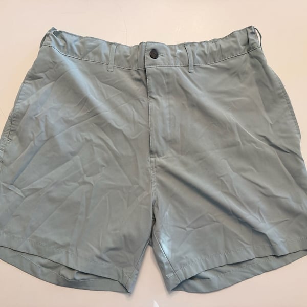 Onia Men's Light Blue Hybrid Performance Drawstring Shorts Size XL/TG