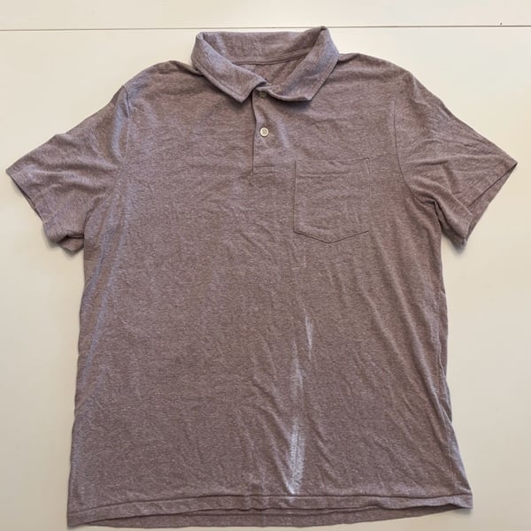 Goodfellow & Co Men's Heather Purple Short Sleeve Polo Shirt with Pocket Size L