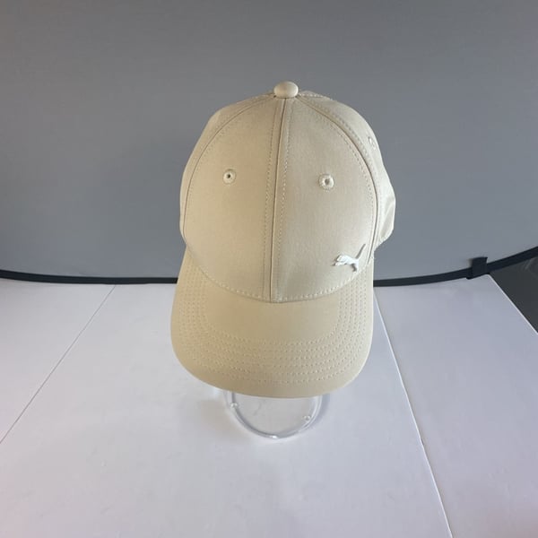 PUMA Evercat Alloy Stretch Fit Cap S/M Beige Tan PV1627 3D Cat Logo Hat