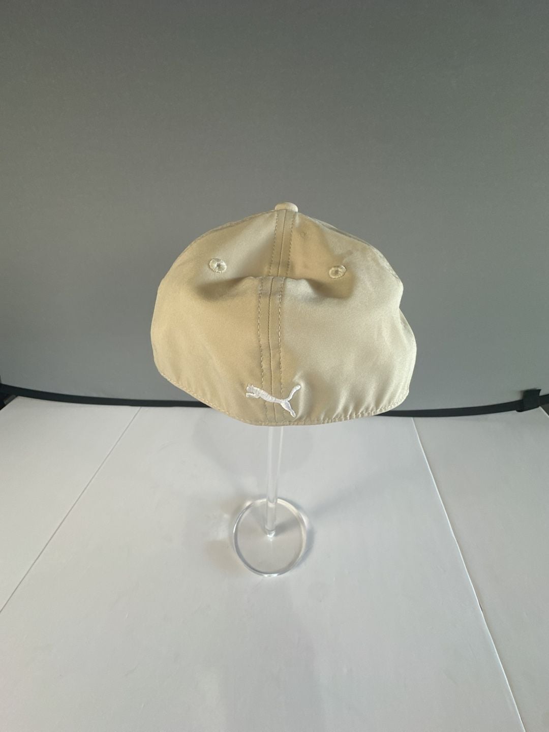 PUMA Evercat Alloy Stretch Fit Cap S/M Beige Tan PV1627 3D Cat Logo Hat
4