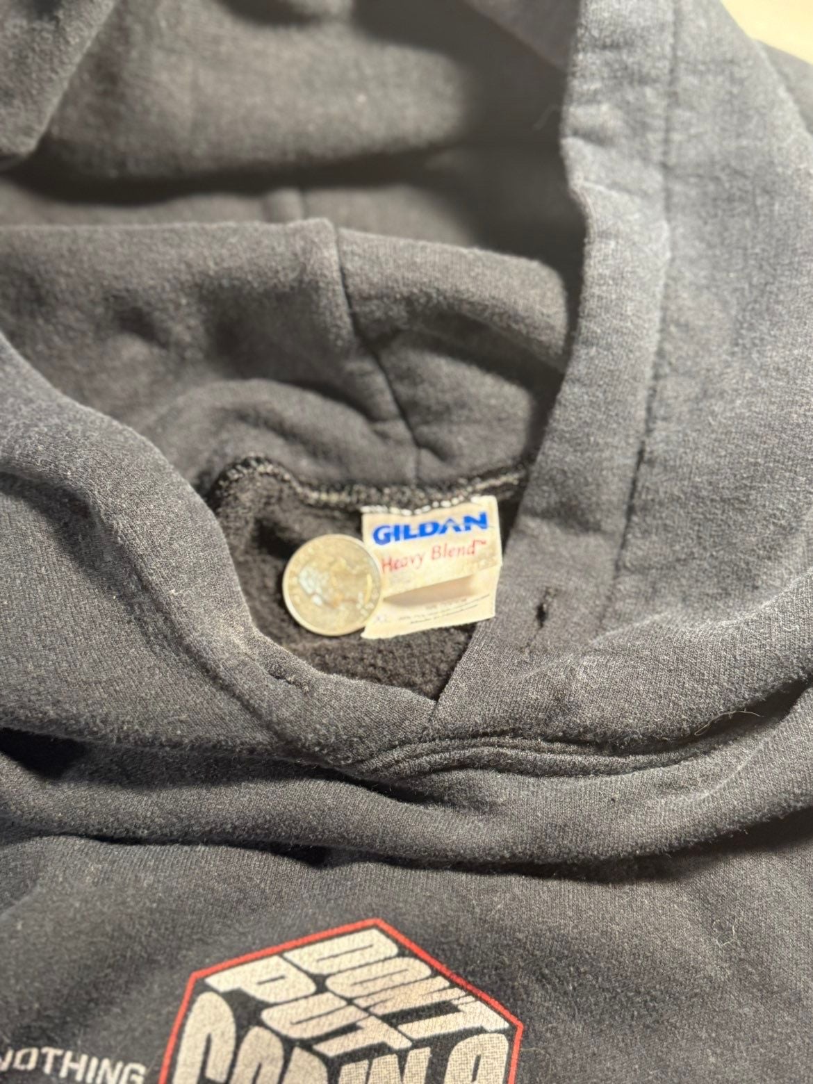Gildan Heavy Blend Black Don't Put God In A Box Graphic Hoodie XL 6