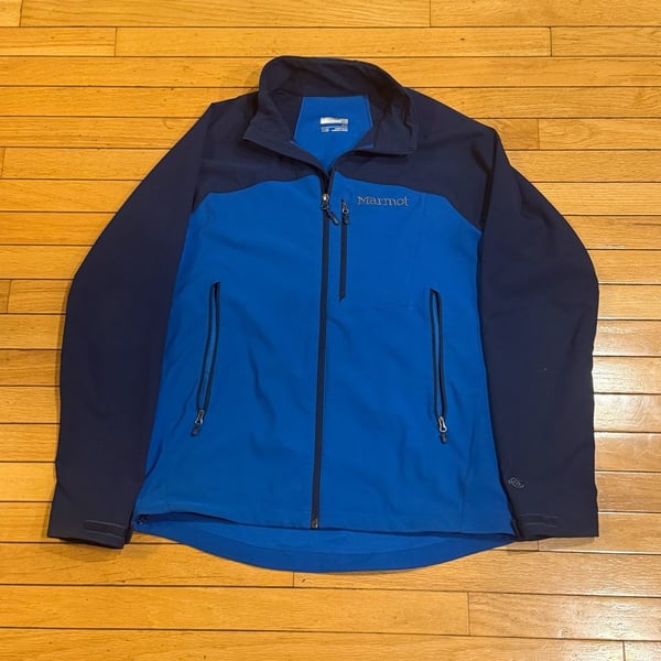 Marmot M3 Bero Softshell Full Zip Jacket Blue Navy Men's Size Large