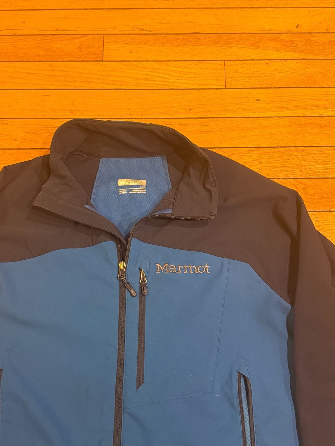 Marmot M3 Bero Softshell Full Zip Jacket Blue Navy Men's Size Large 4