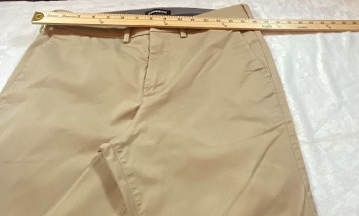 Express Hyper Stretch Skinny Chino Pants Tan Khaki 30x30 8