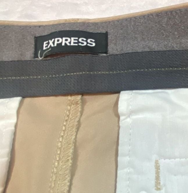 Express Hyper Stretch Skinny Chino Pants Tan Khaki 30x30 4