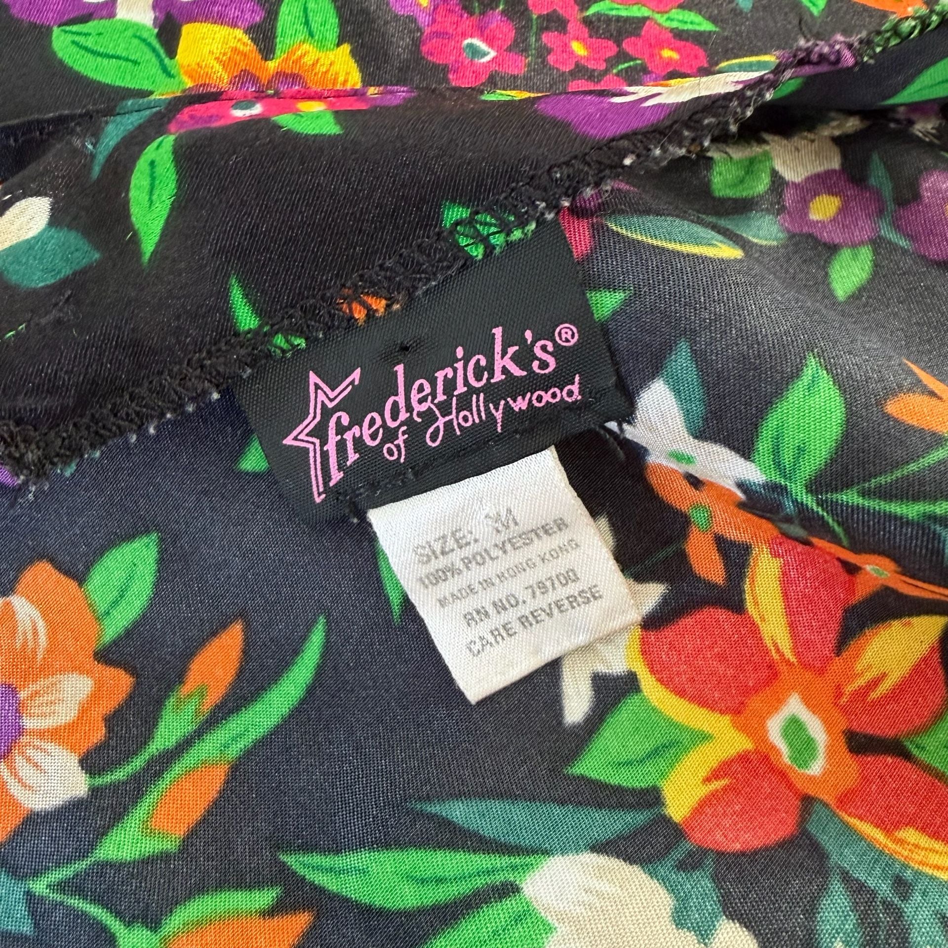90s Vintage Frederick’s of Hollywood Floral Slip Dress M 7