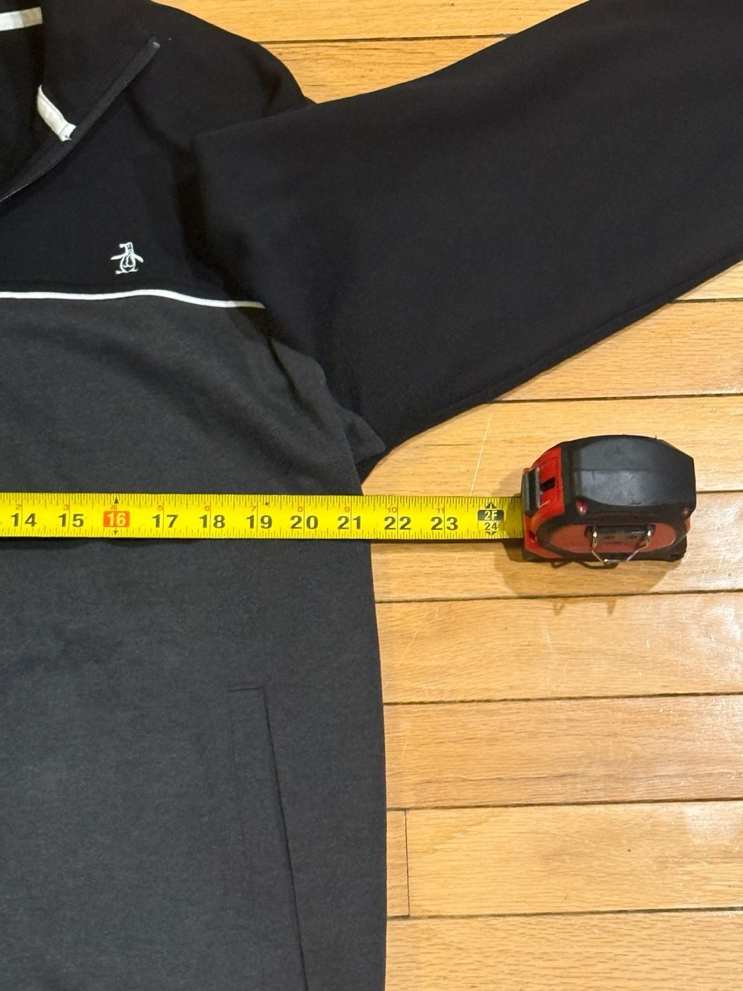 Original Penguin By Munsingwear Mens Black and Charcoal Gray Track Jacket Size L 7