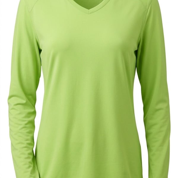 GoLite Women's Green Long Sleeve V-Neck Athletic Workout Shirt Size L