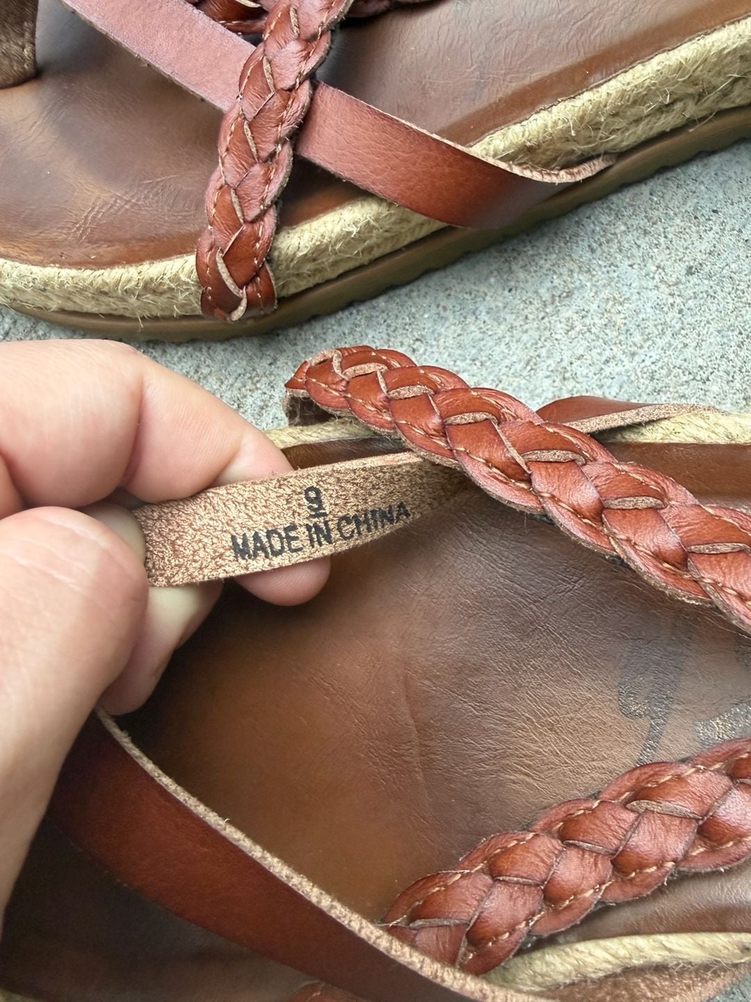 Blowfish Malibu Brown Braided Strappy Flat Sandals Women's Size 9 6