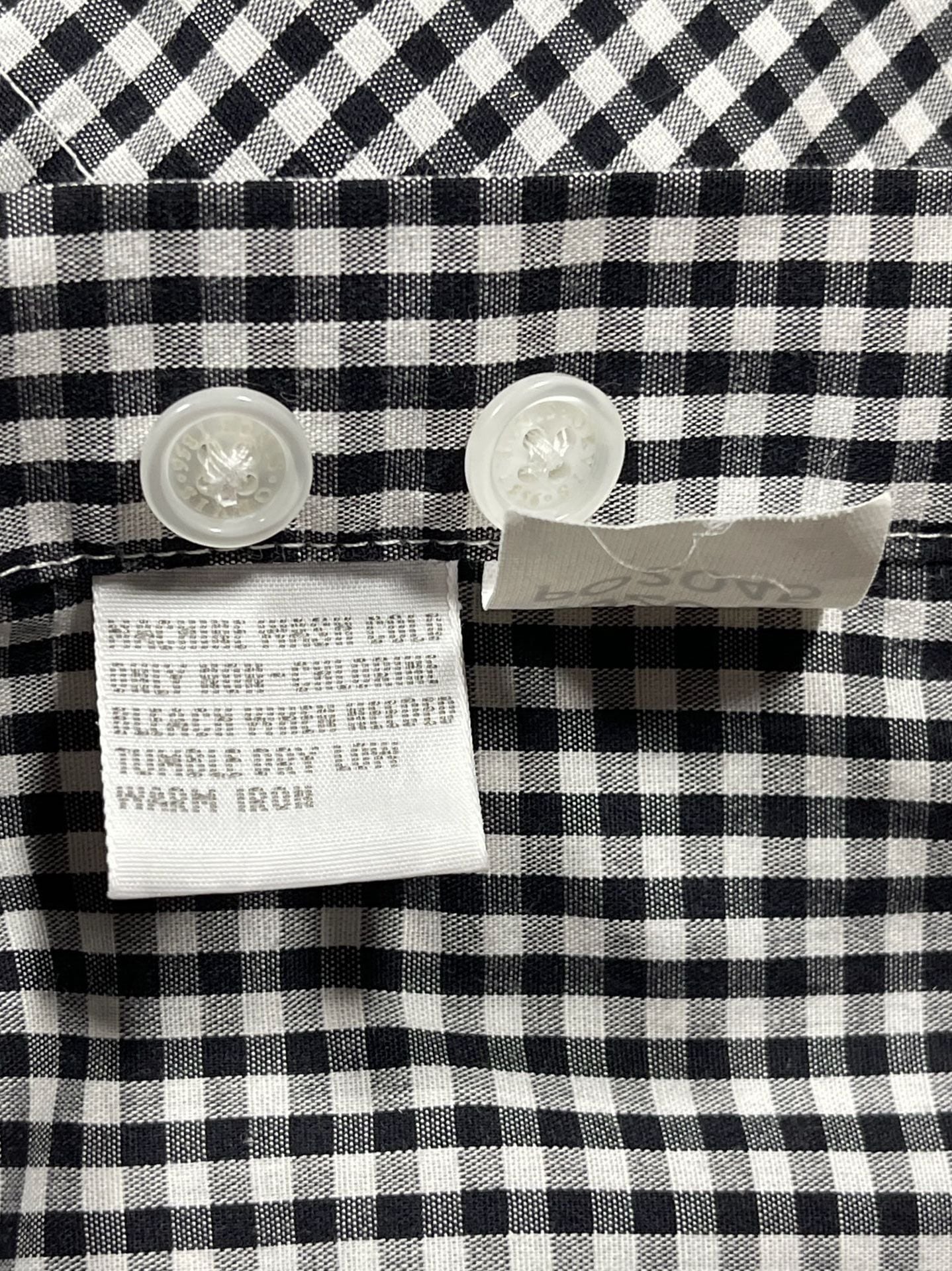 Orvis Women’s Black & White Gingham Wrinkle Free Long Sleeve Shirt Size 16 9