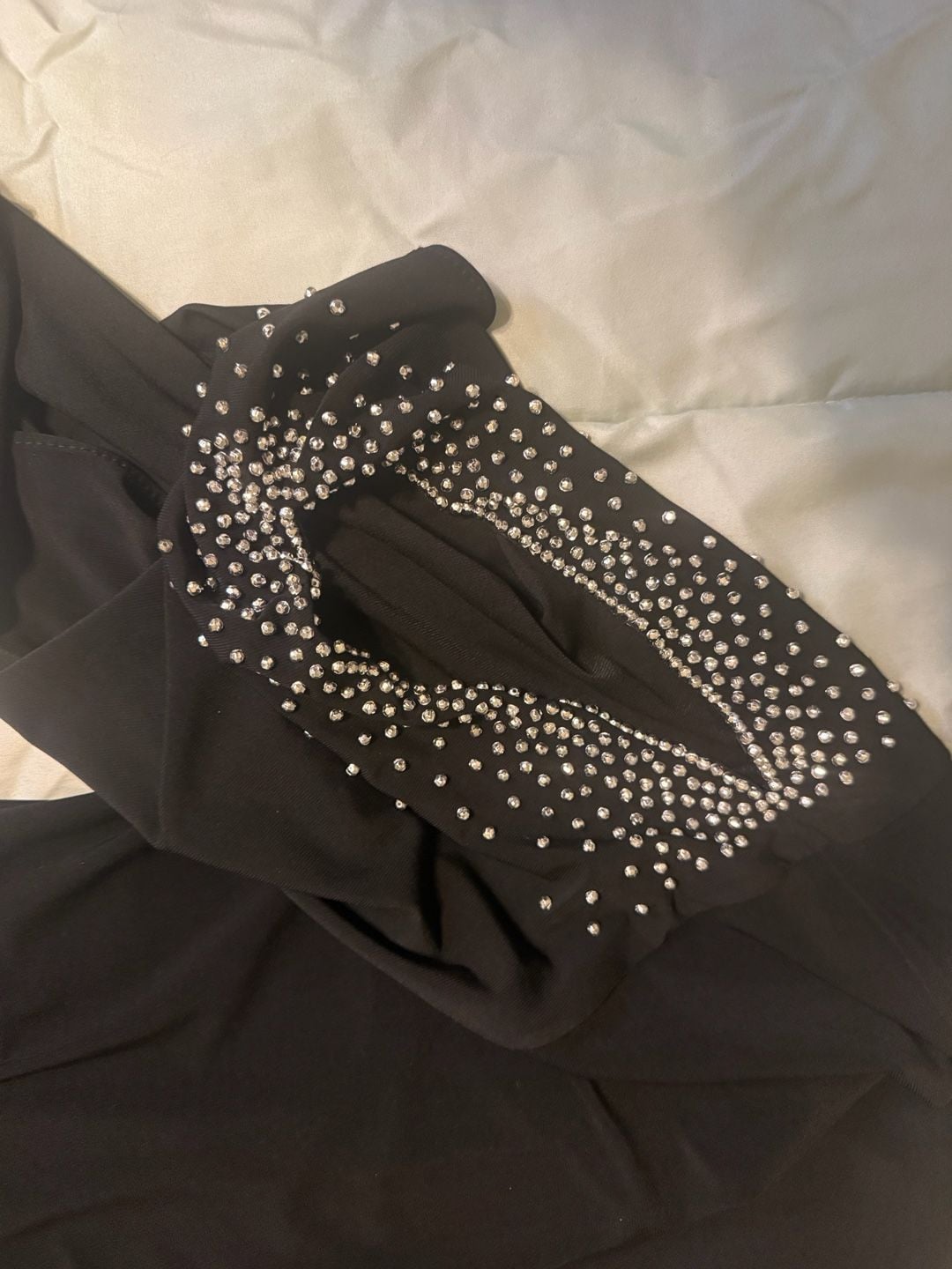 MSK Womens 3/4 Sleeve Embellished Cold-Shoulder Midi Dress Black XL 16