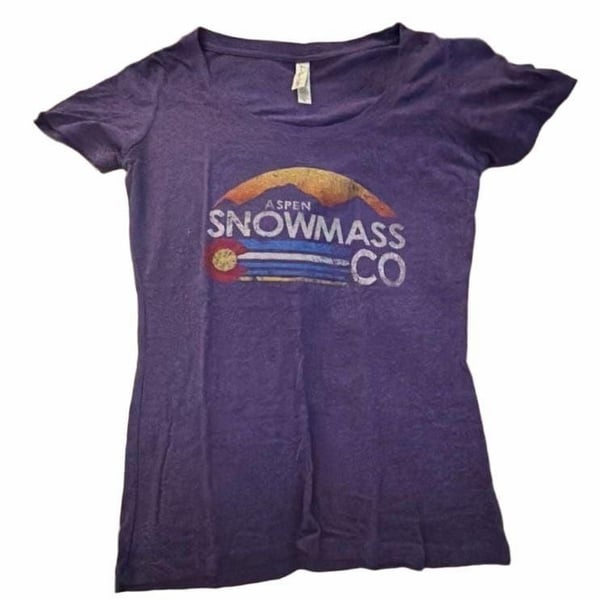Live Love Ouray Aspen Snowmass CO Graphic T-Shirt Women's Size Medium