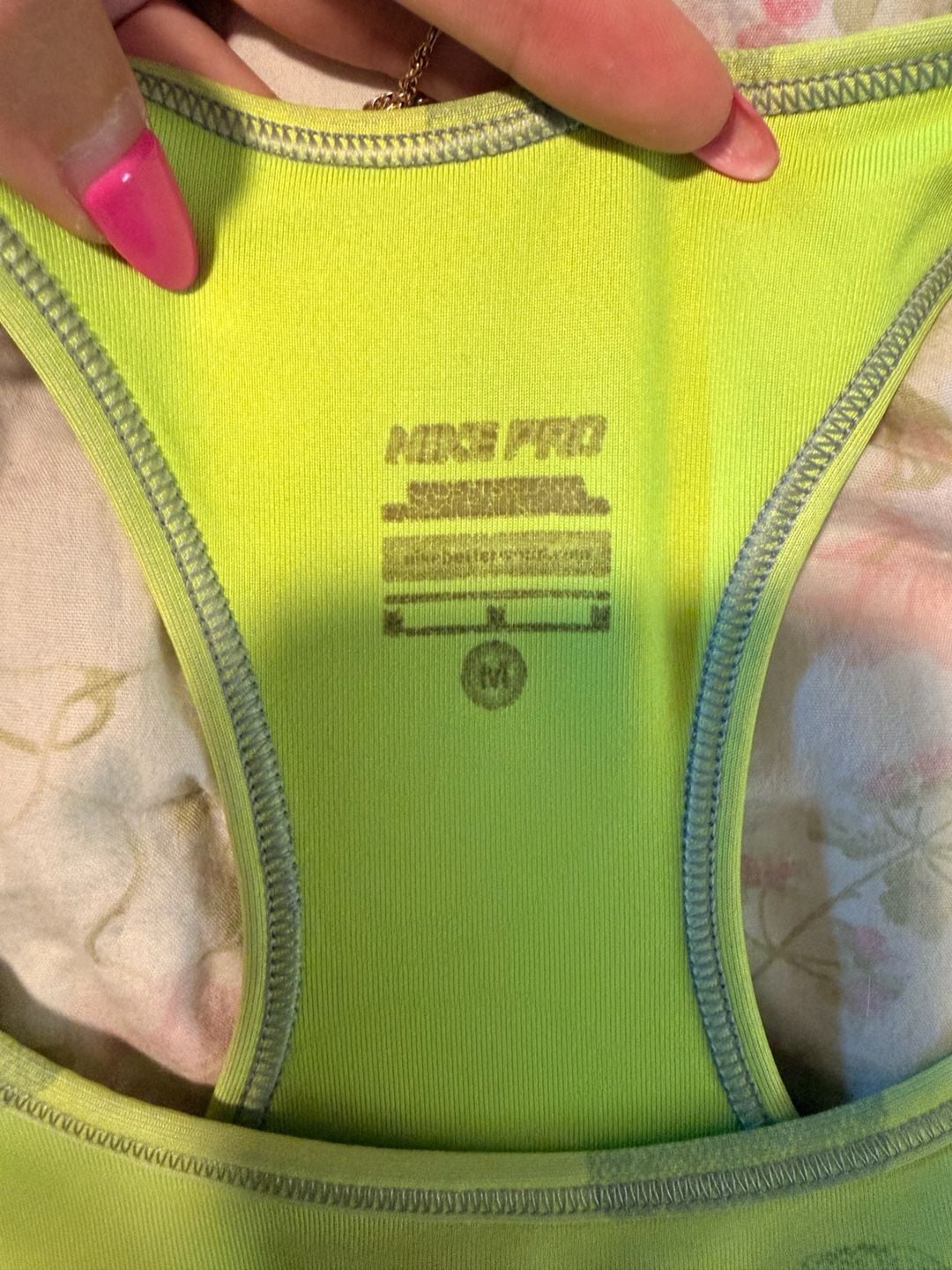 Nike Pro Sports Bra and Nike Sportswear Mesh Shorts Neon Yellow Set Size M/S 5