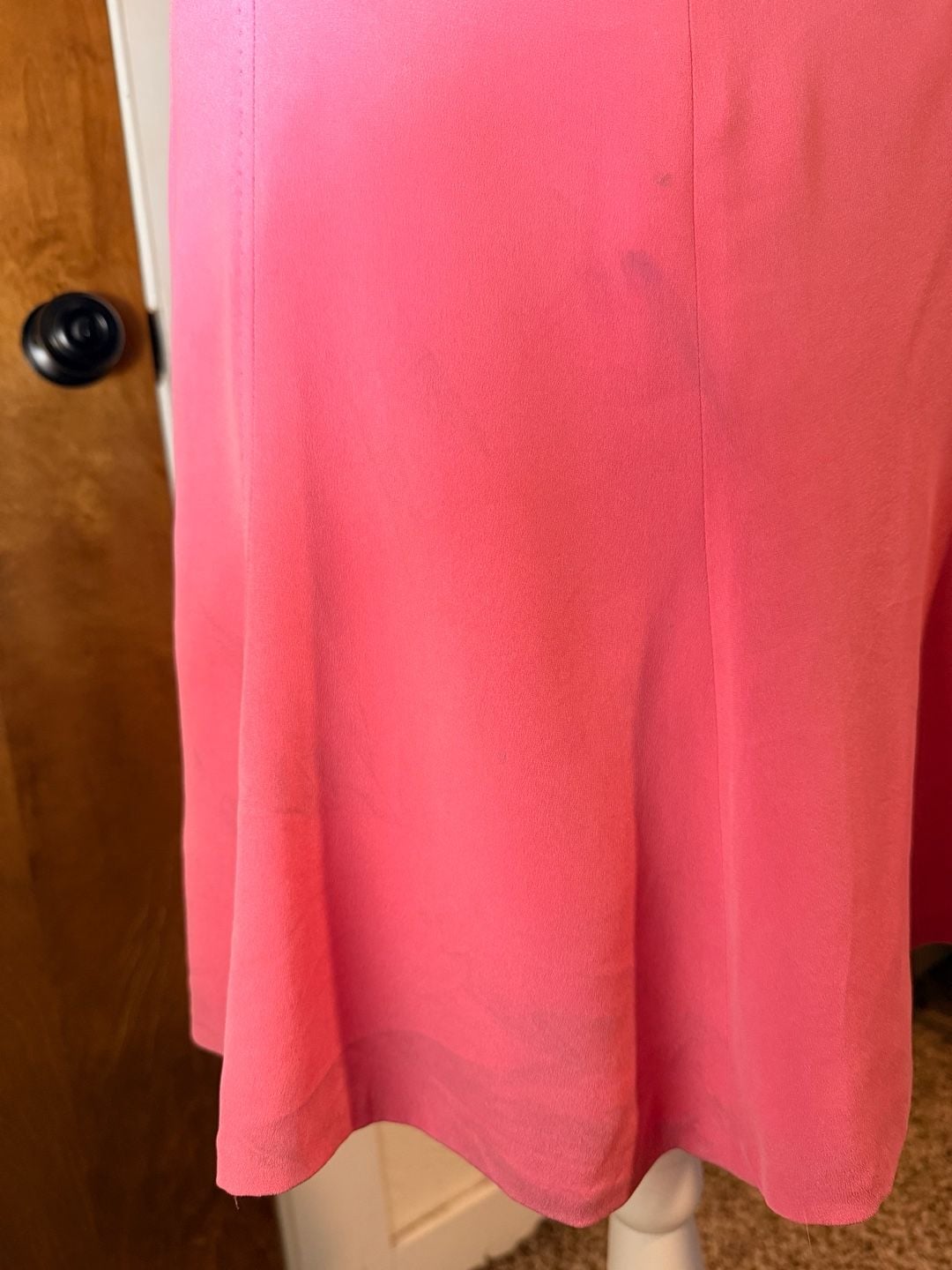 Jones New York 100% Silk Pink Midi Skirt Y2K 90s Vintage XS 6
