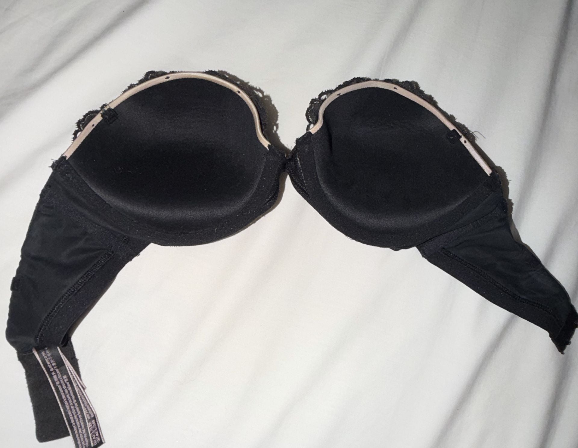 Victoria's Secret Very Sexy Black Lace Stapless Push-Up Bra Size 32C 4