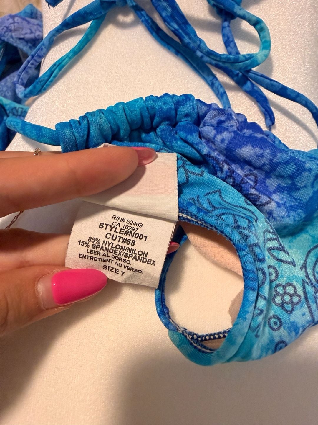 Vintage Y2K No Boundaries Blue Floral Bikini Set π©΅ 6