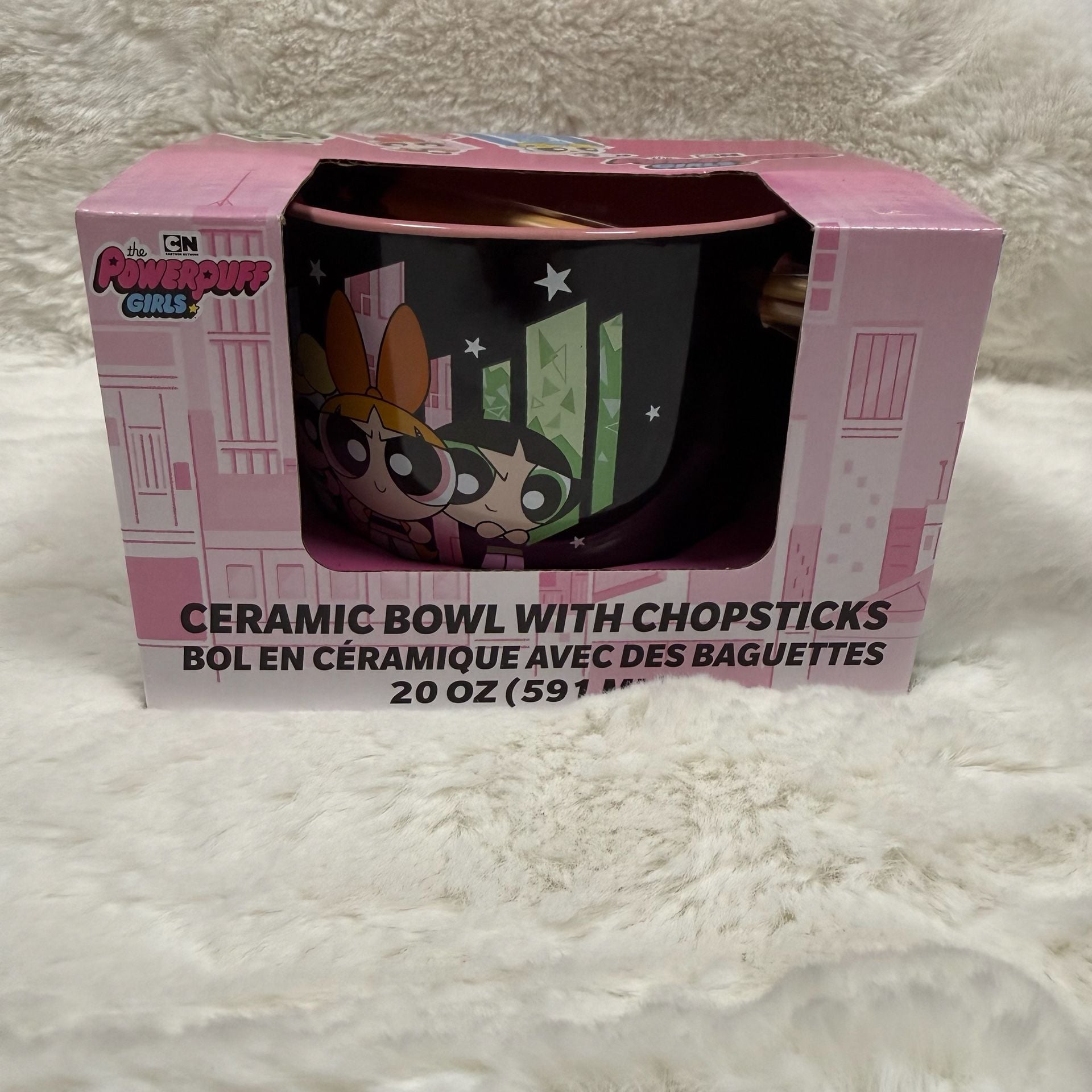 The Powerpuff Girls Ceramic Ramen Bowl with Chopsticks 1