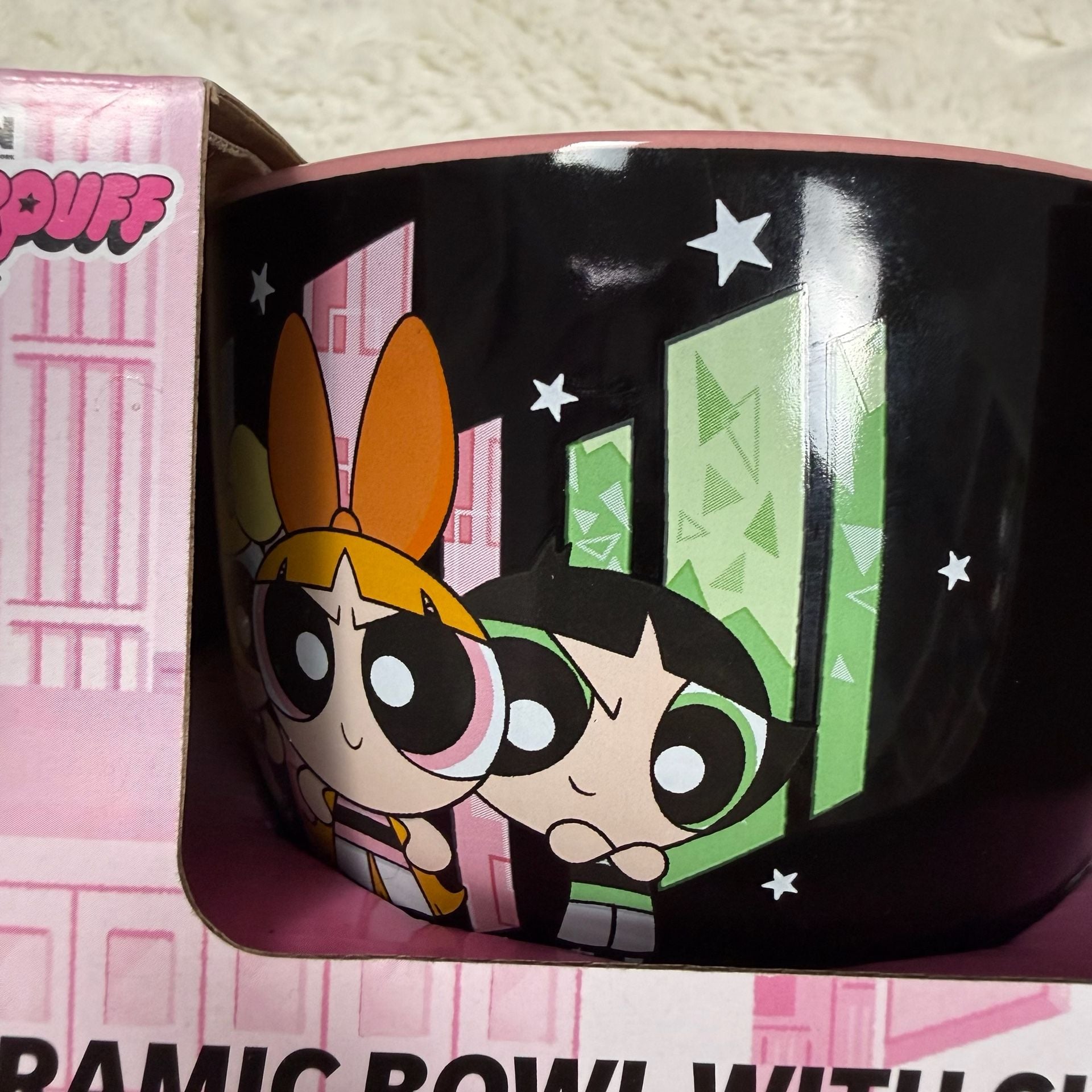 The Powerpuff Girls Ceramic Ramen Bowl with Chopsticks 2