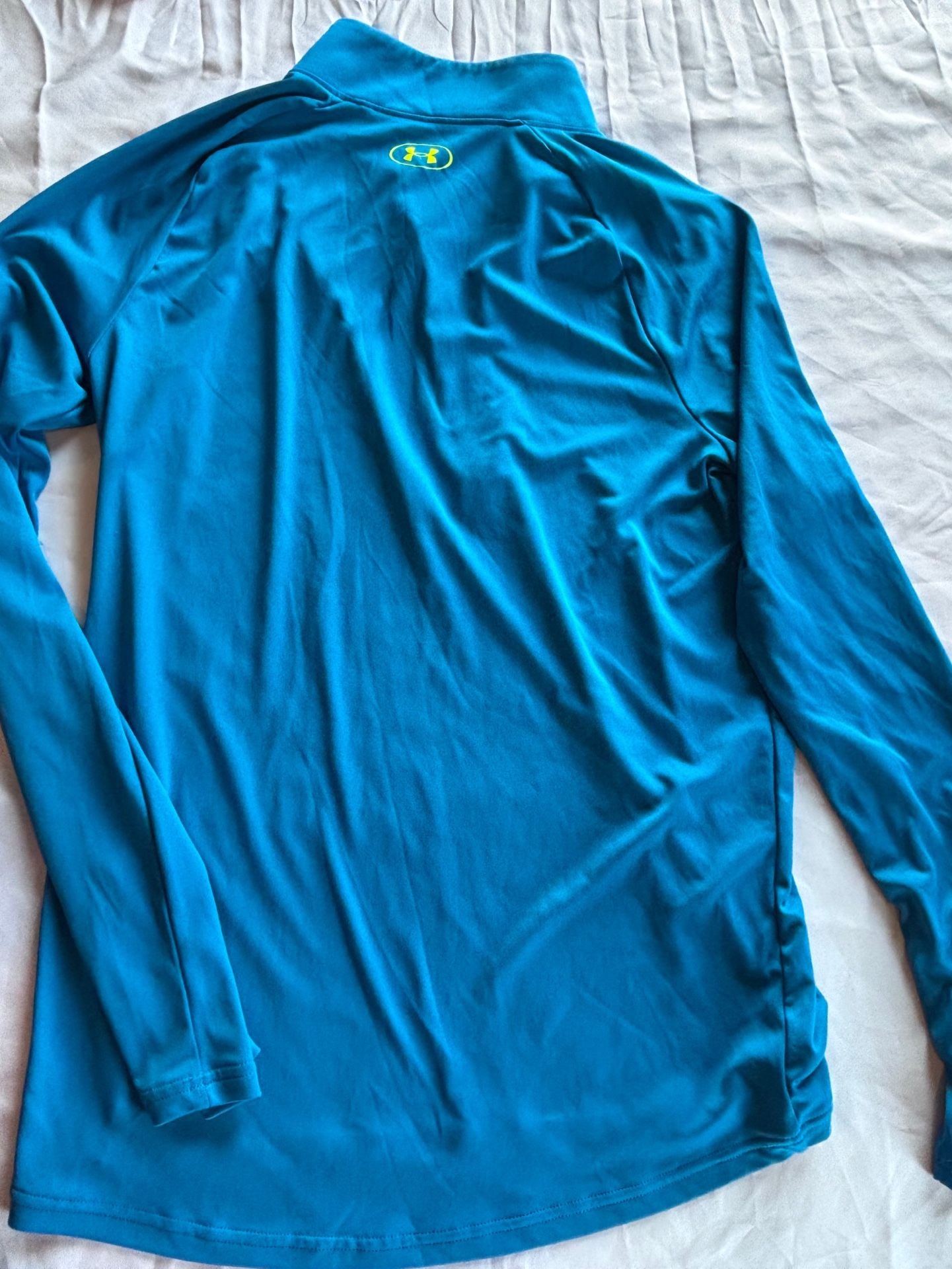 Under Armour Tech 2.0 Boys' 1/2 Zip Pullover Youth XL Blue Green Logo 5